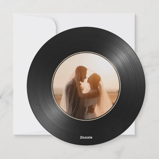 ヴィンテージ記録写真の保存日付招待状 シーズンカード (裏面)