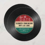 ヴィンテージ記録写真の保存日付招待状 シーズンカード (正面/裏面)