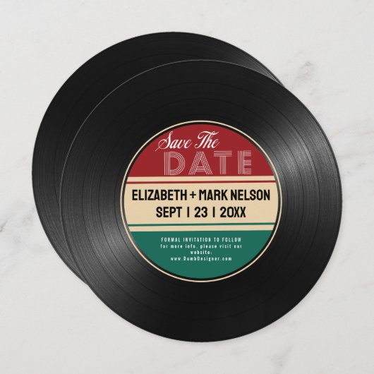 ヴィンテージ記録写真の保存日付招待状 シーズンカード (正面/裏面)