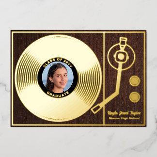 ヴィンテージ記録大学院 箔招待状