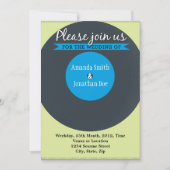 ヴィンテージ記録結婚式招待状 招待状 (正面)