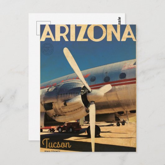 ヴィンテージ訪問アリゾナ旅行はがき ポストカード (正面/裏面)