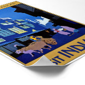 ヴィンテージ訪問インド旅行クラシックポスター ポスター (角)