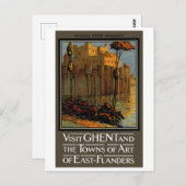 ヴィンテージ訪問ゲントポスター ポストカード (正面/裏面)