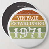 ヴィンテージ設立された男性の女性の日動揺して没 缶バッジ (正面&裏面)