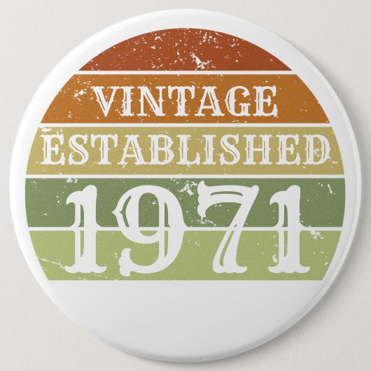 ヴィンテージ設立された男性の女性の日動揺して没 缶バッジ (正面)