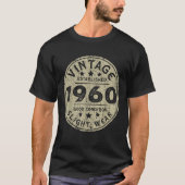 ヴィンテージ設立1960 62nd誕生日パーティーレトロ tシャツ (正面)
