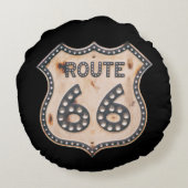 ヴィンテージ設計ルート66 ラウンドクッション (裏面)