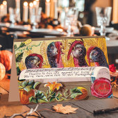 ヴィンテージ許された七面鳥の感謝祭 シーズンカード