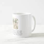 ヴィンテージ詩の小豆かわいいキッズベジタブルグリーン コーヒーマグカップ (正面右)