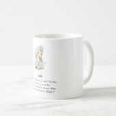 ヴィンテージ詩チコリー韻かわいい小さな女の子 コーヒーマグカップ (正面右)