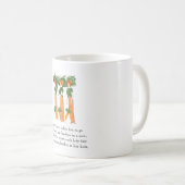 ヴィンテージ詩ニンジン野菜かわいいレディースマグ コーヒーマグカップ (正面右)