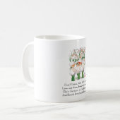 ヴィンテージ詩パールオニオンかわいい子供たち野菜 コーヒーマグカップ (正面左)