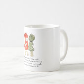 ヴィンテージ詩レッドグリーンペッパーかわいい子供の野菜 コーヒーマグカップ (正面右)