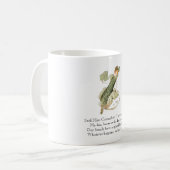 ヴィンテージ詩恋しく思キュウリー韻かわいい野菜 コーヒーマグカップ (正面左)