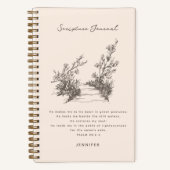 ヴィンテージ詩編23パーソナライズされた聖なる書物、 経典 ノートブック (正面)