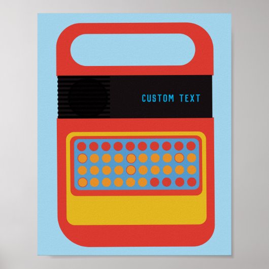 ヴィンテージ話のスペルおもちゃのカスタマイズ文字 ポスター (正面)