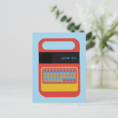 ヴィンテージ話&スペルチェック用電子玩具カスタム ポストカード (スタンド正面)