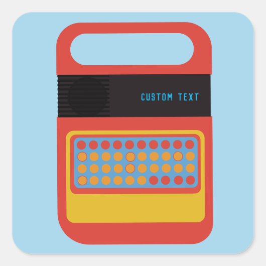 ヴィンテージ話&スペルチェック電子トイカスタムー スクエアシール (正面)