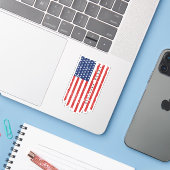 ヴィンテージ誇りを持ったアメリカ国旗 シール (ノートパソコンとiPhone)