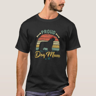 ヴィンテージ誇りを持ったニューファンドランド犬ママレトロ母 Tシャツ