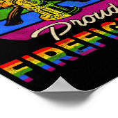 ヴィンテージ誇りを持ったレトロレインボー国旗 ポスター (角)