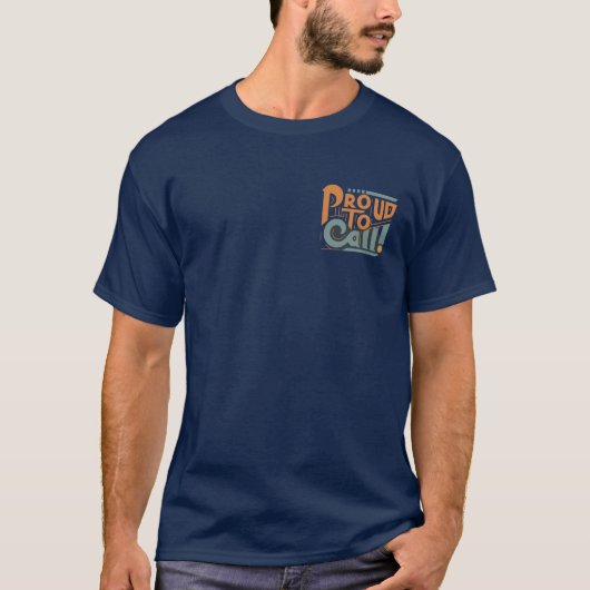 ヴィンテージ誇りを持ったTシャツデザインを呼び出す Tシャツ (正面)