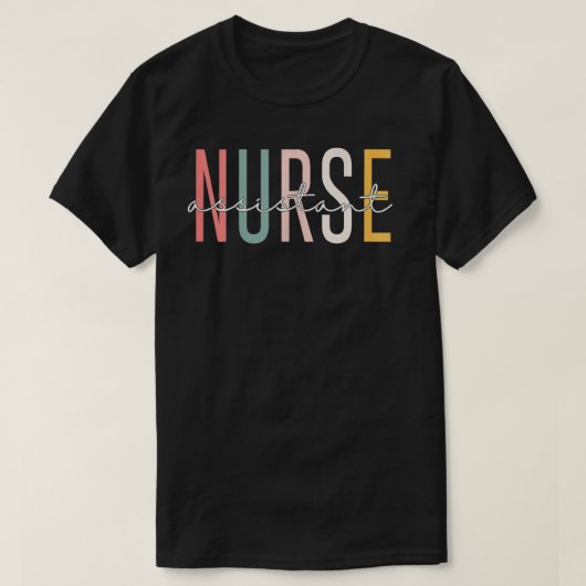 ヴィンテージ認定ナース補助看護助手 Tシャツ (デザイン正面)