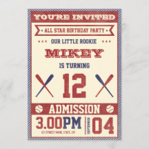 ヴィンテージ誕生会招待状