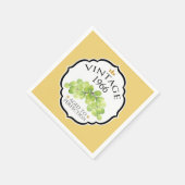 ヴィンテージ誕生年誕生日ワインラベル スタンダードカクテルナプキン (角)