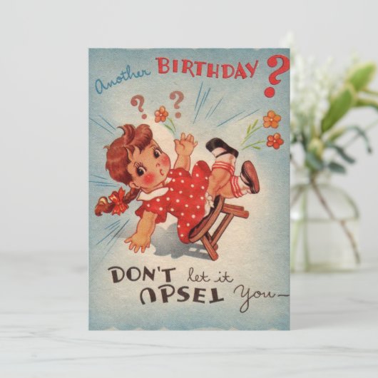ヴィンテージ誕生日それを怒らせてはいけない女の子 シーズンカード (スタンド正面)