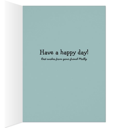 ヴィンテージ誕生日の少女の猫すべての行事カード (内側 (右))