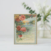 ヴィンテージ誕生日の挨拶はがき ポストカード (スタンド正面)