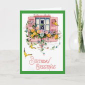 ヴィンテージ誕生日の挨拶 カード (正面)