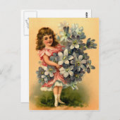 ヴィンテージ誕生日はがき ポストカード (正面/裏面)