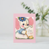 ヴィンテージ誕生日はがき ポストカード (スタンド正面)