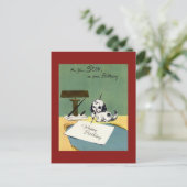 ヴィンテージ誕生日はがき ポストカード (スタンド正面)