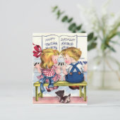 ヴィンテージ誕生日はがき ポストカード (スタンド正面)