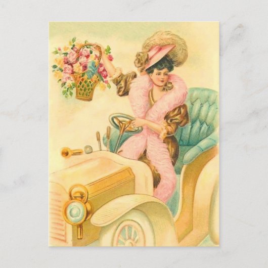 ヴィンテージ誕生日はがき ポストカード (正面)