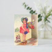 ヴィンテージ誕生日はがき ポストカード (スタンド正面)