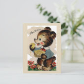 ヴィンテージ誕生日はがき ポストカード (スタンド正面)