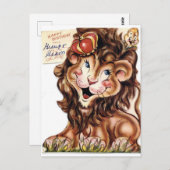 ヴィンテージ誕生日はがき ポストカード (正面/裏面)