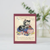 ヴィンテージ誕生日はがき ポストカード (スタンド正面)