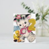 ヴィンテージ誕生日はがき ポストカード (スタンド正面)