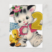 ヴィンテージ誕生日はがき ポストカード (正面)