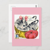 ヴィンテージ誕生日はがき ポストカード (正面/裏面)