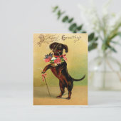 ヴィンテージ誕生日はがき ポストカード (スタンド正面)