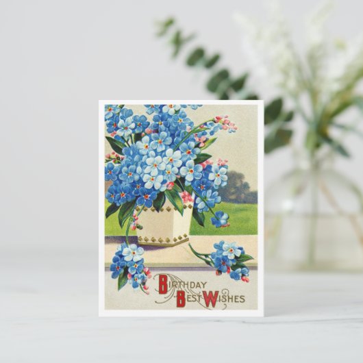 ヴィンテージ誕生日はがき ポストカード (スタンド正面)