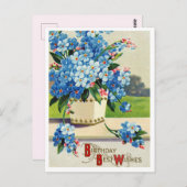 ヴィンテージ誕生日はがき ポストカード (正面/裏面)