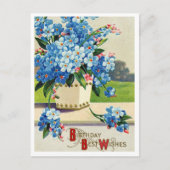 ヴィンテージ誕生日はがき ポストカード (正面)